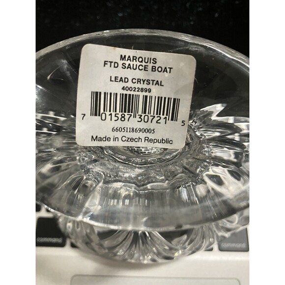 Waterford RARE Marquis by Waterford Crystal Sauce Boat - Picture 5 of 6